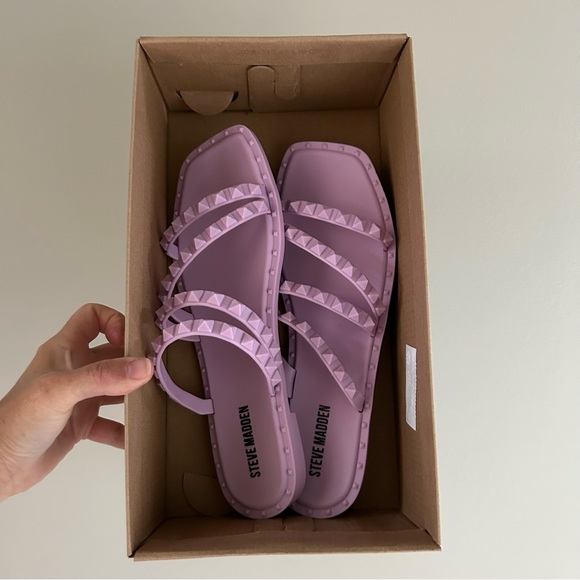 Steve Madden Shoes - NIB Steve Madden Purple Skyler Studded Jelly Sandals Size 8